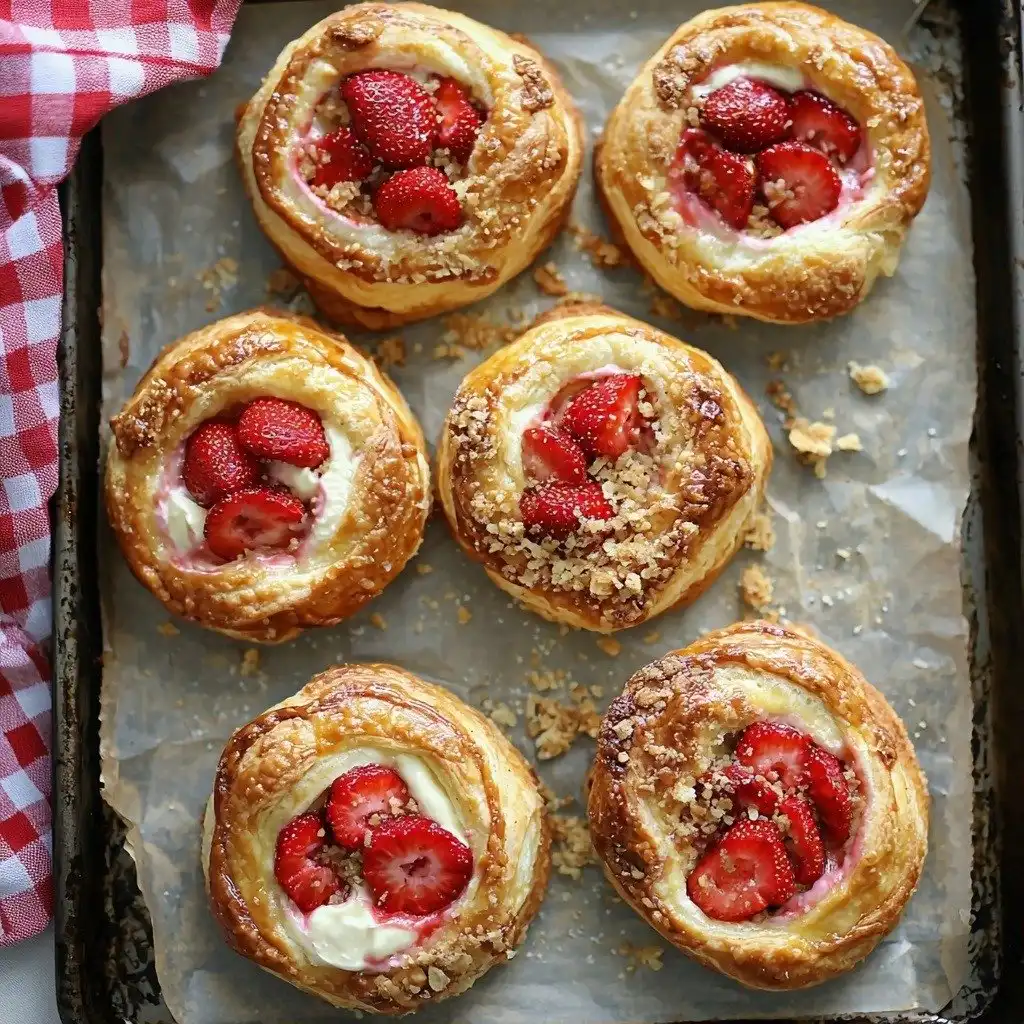Gluten Free Strawberry Cheesecake Buns - step by step