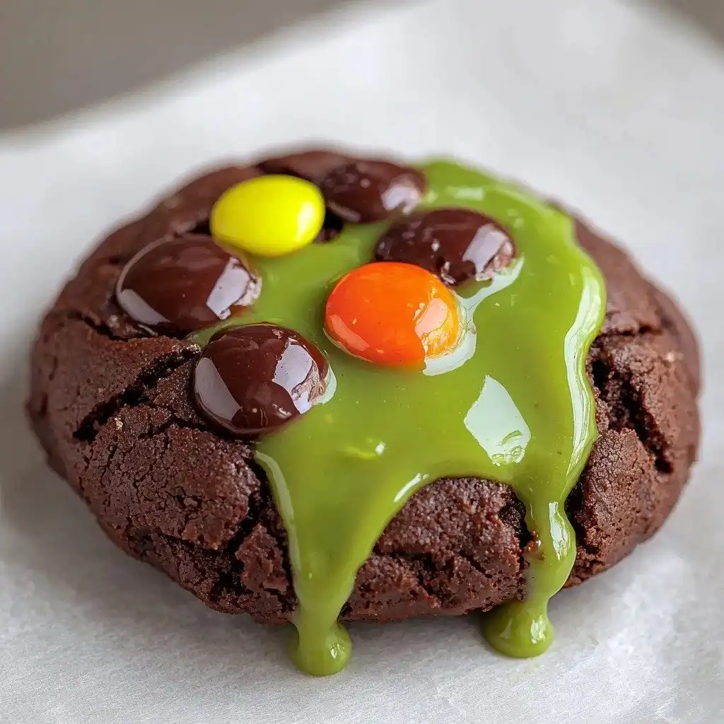 Slime Filled Halloween Cookies - step by step