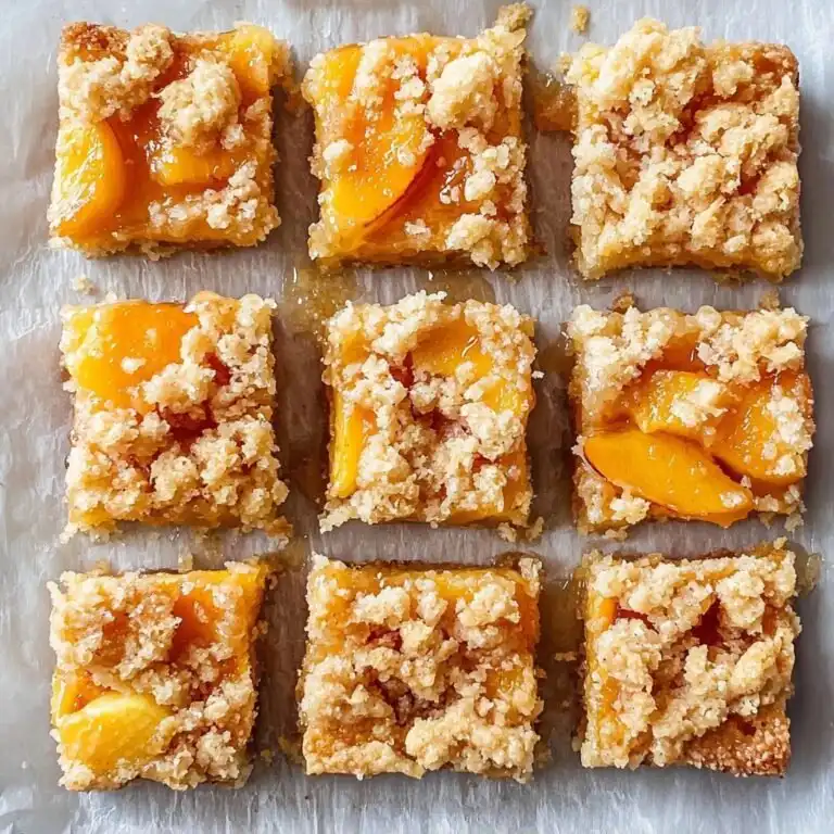 Gluten Free Peach Crumble Bars - featured image