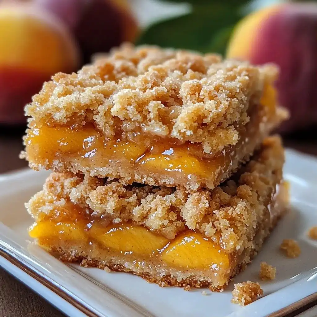 Gluten Free Peach Crumble Bars - step by step
