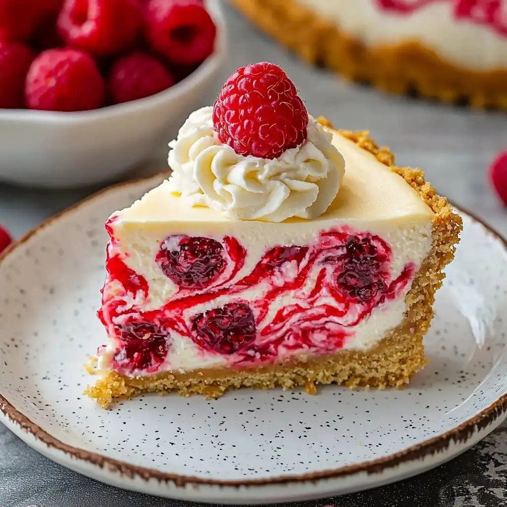 No Bake White Chocolate Raspberry Cheesecake - step by step