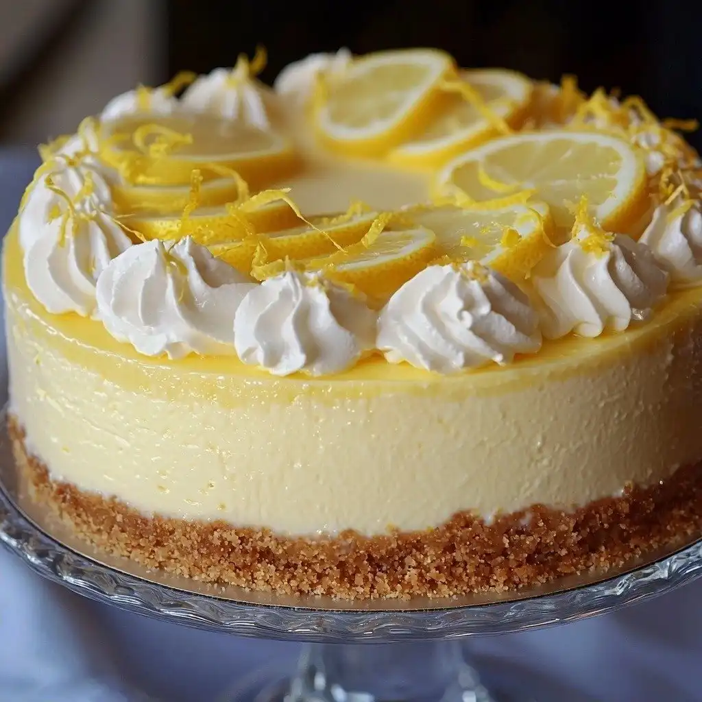 No-Bake Lemon Cheesecake! - finished dish