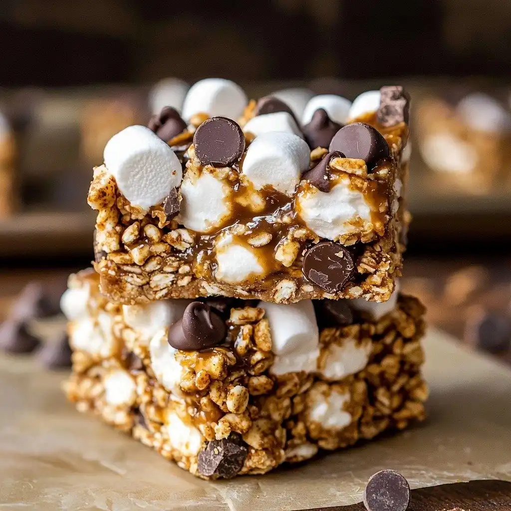 No Bake S'more Bars - step by step