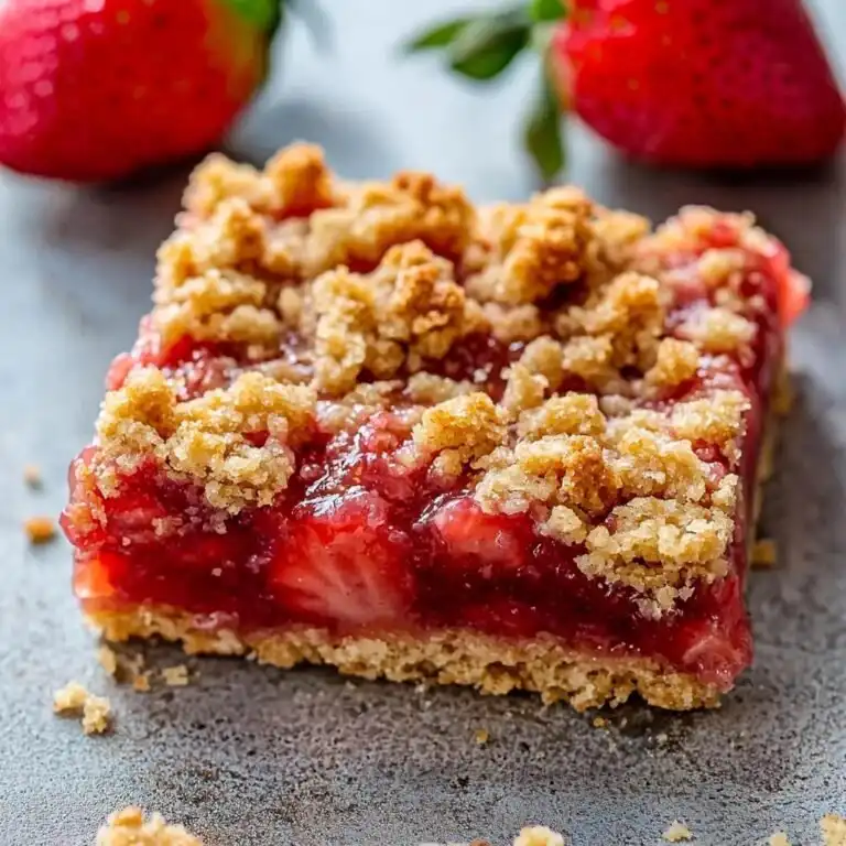 Strawberry Oatmeal Crumble Bars - featured image