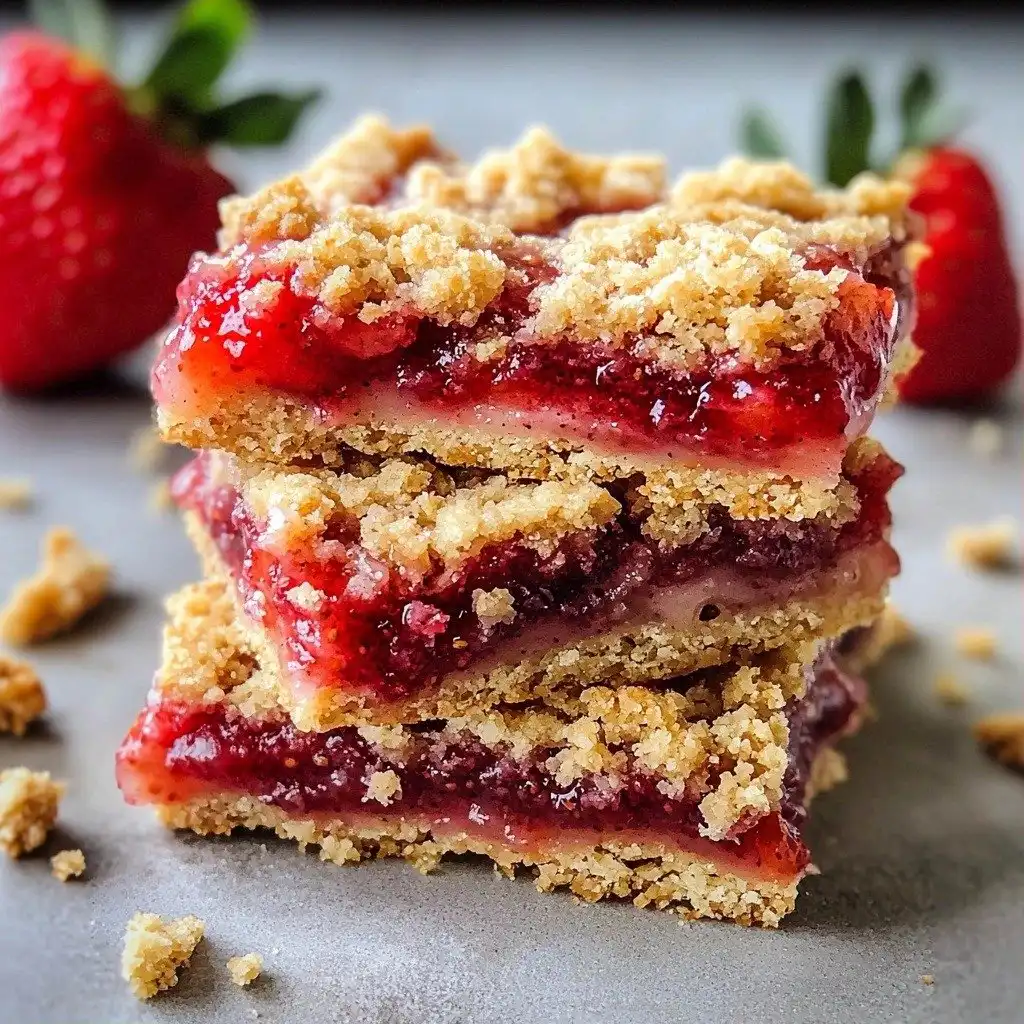Strawberry Oatmeal Crumble Bars - step by step