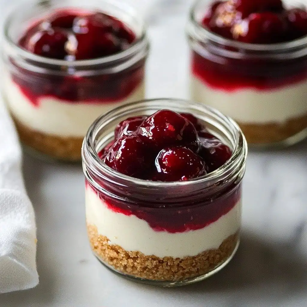 Healthier No Bake Cheesecake in a Jar - step by step