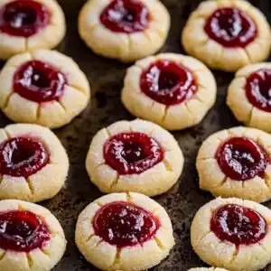 Thumbprint Cookies {Raspberry Almond Shortbread}