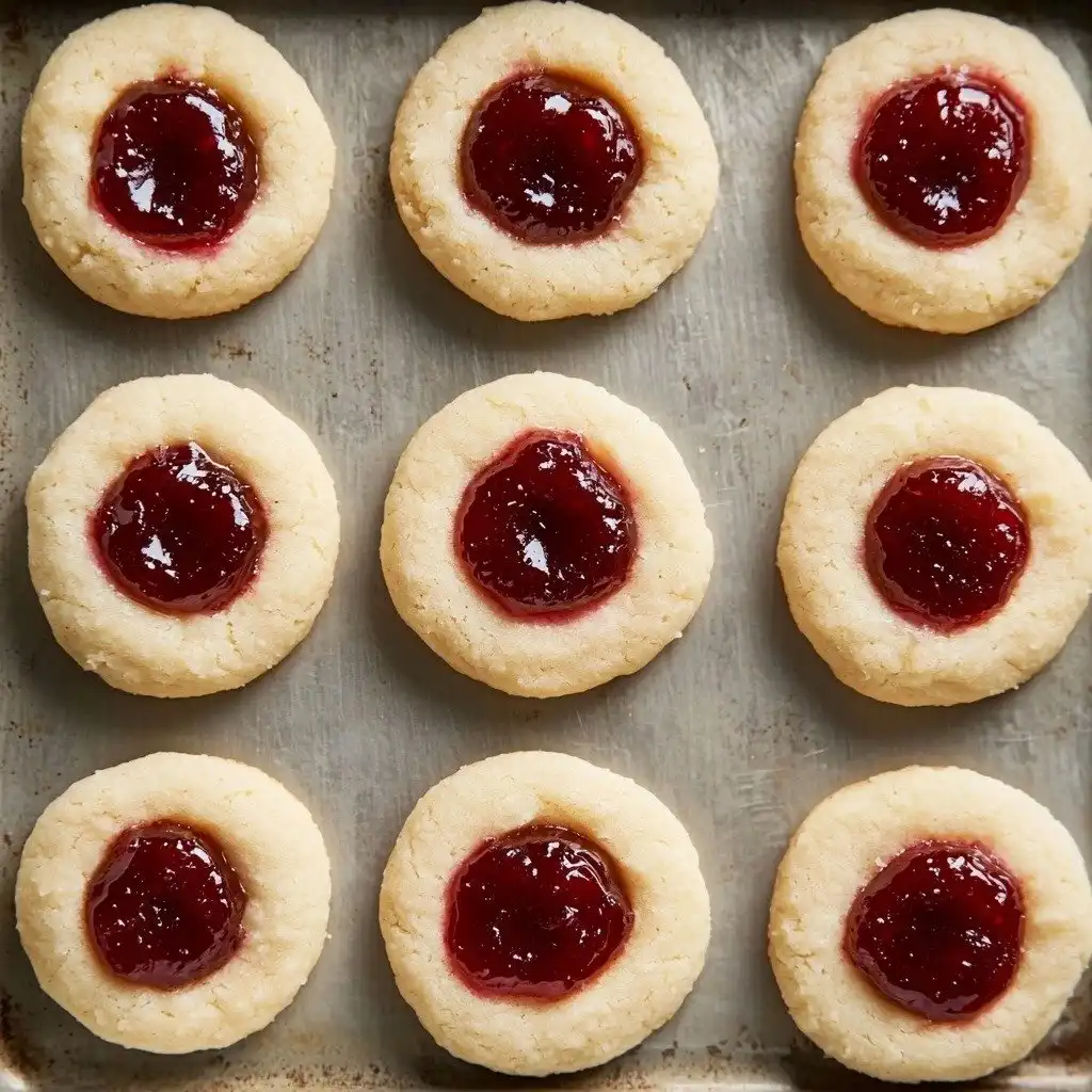 Thumbprint Cookies {Raspberry Almond Shortbread} - step by step