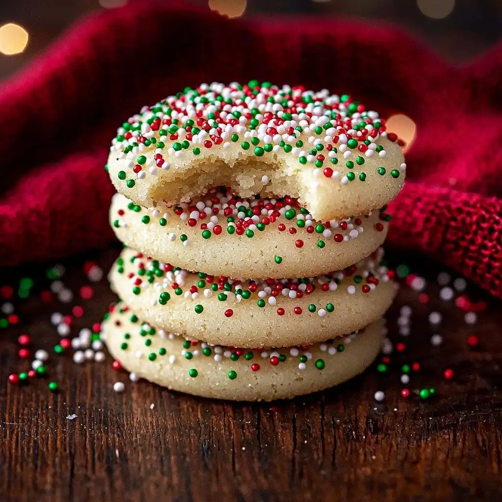 Soft Batch Christmas Sprinkle Cookies - step by step