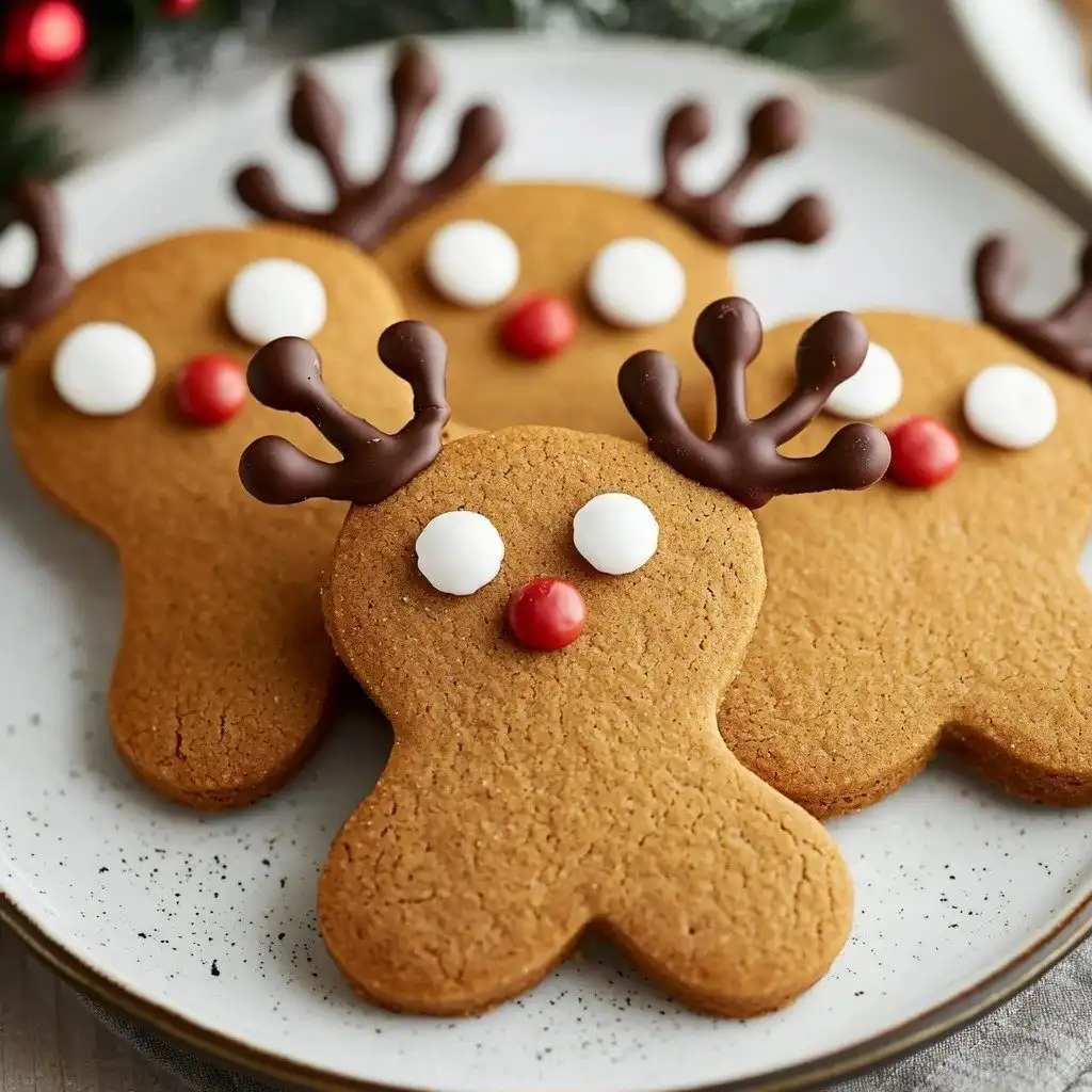 Gingerbread Reindeer Cookies - step by step