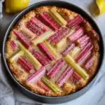 Creamy Rhubarb Custard Cake - featured image
