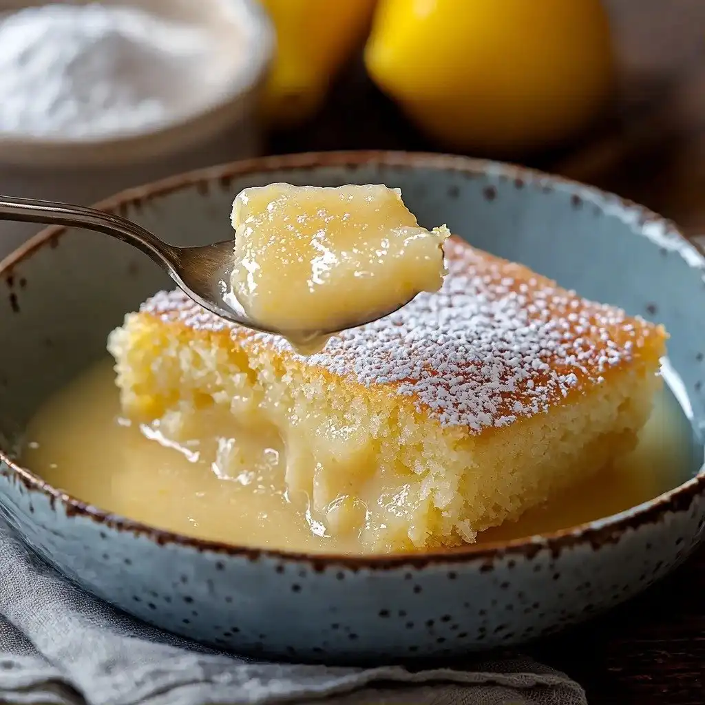 Moist Lemon Pudding Cake - step by step