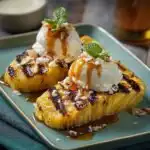 Juicy Grilled Pineapple with Ice Cream - featured image