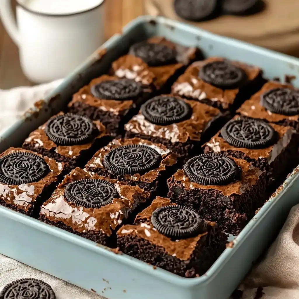 Classic Oreo Brownies - finished dish