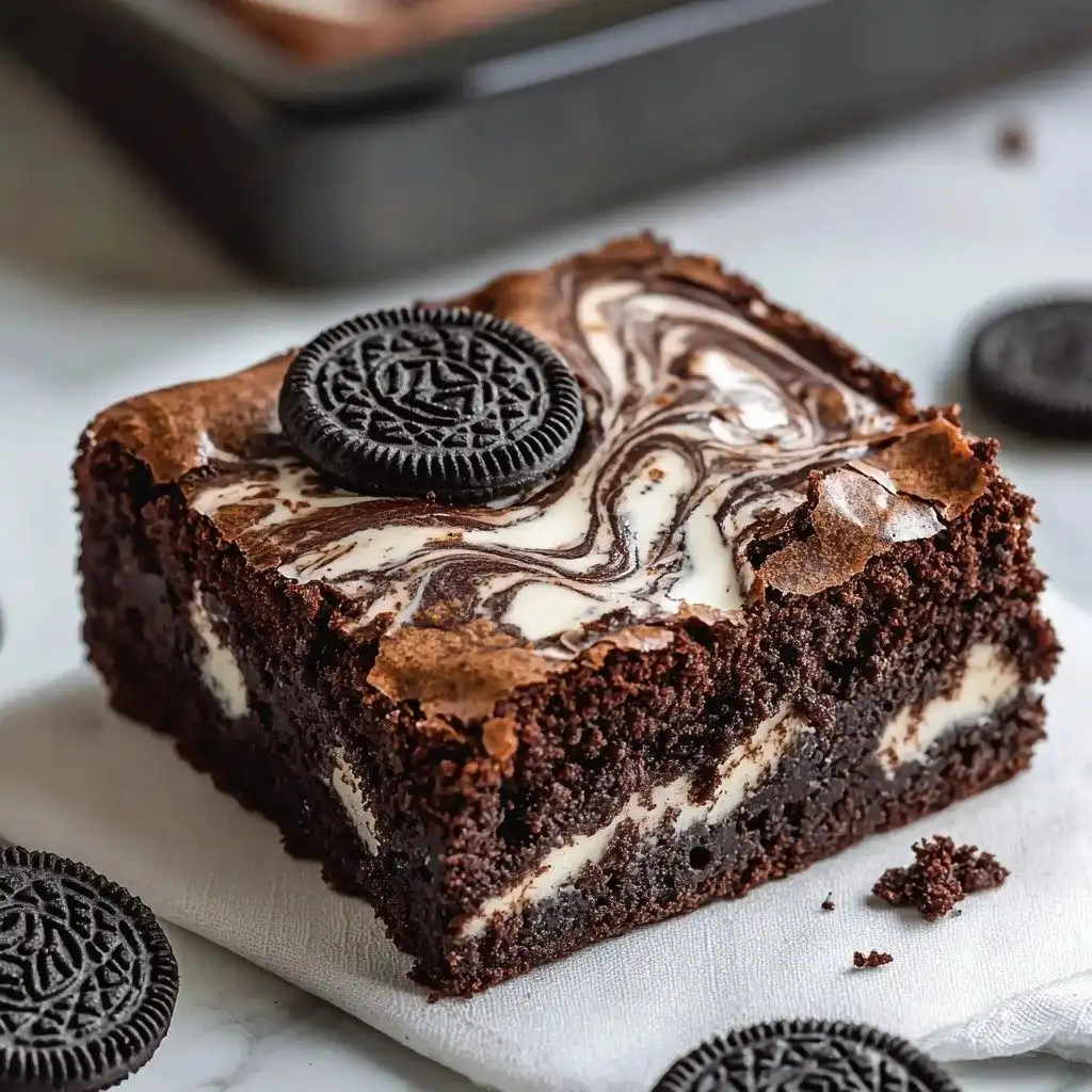 Classic Oreo Brownies - step by step