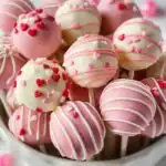 No Bake Red Velvet Cake Balls - featured image