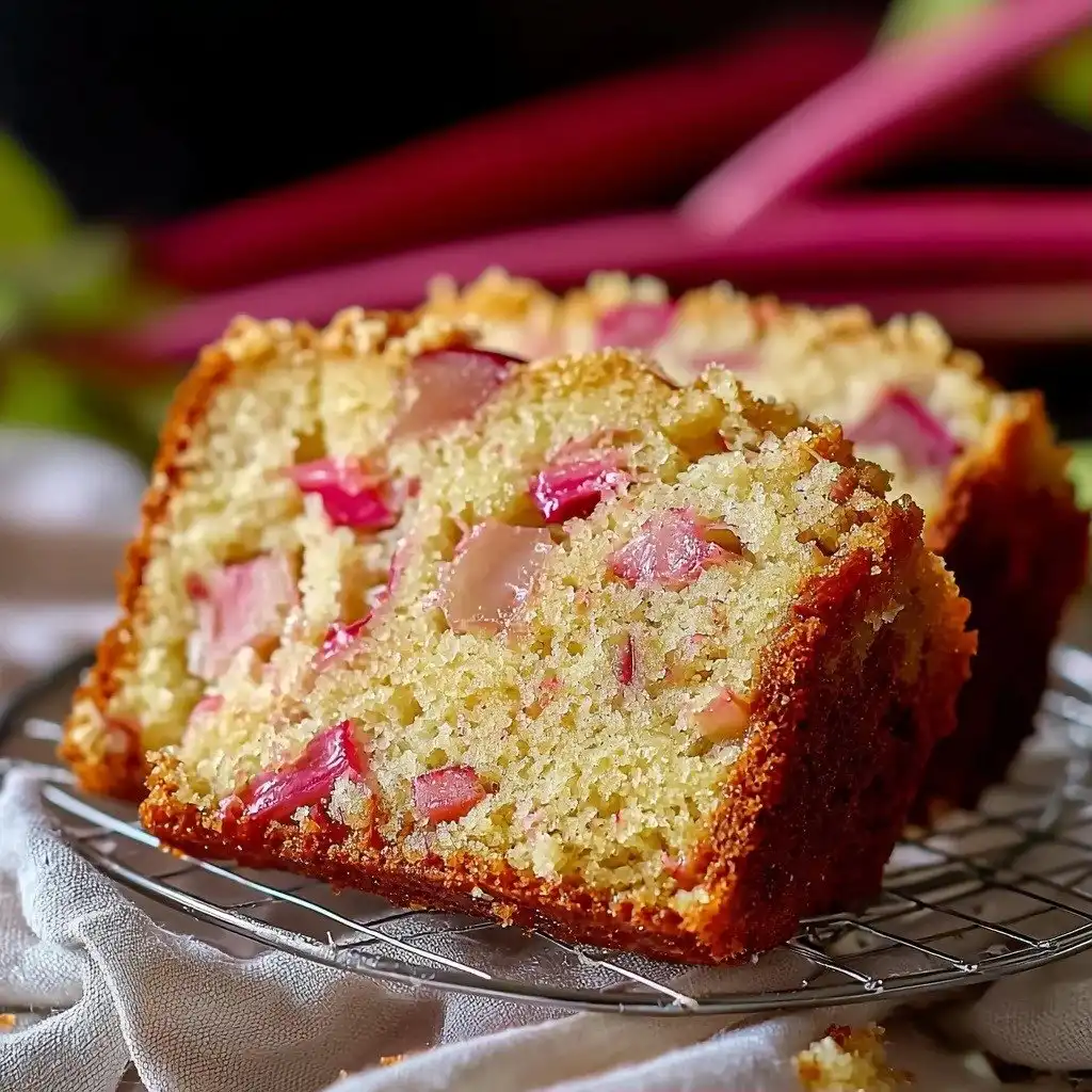 Lemon Rhubarb Bread - step by step