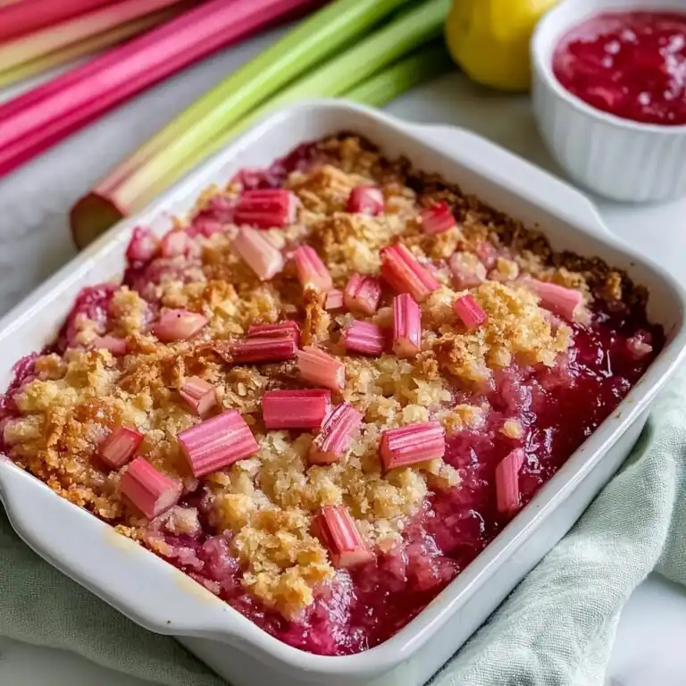 Homemade Rhubarb Shortbread Bars - featured image