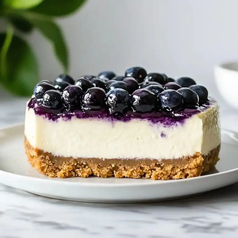 No Bake Blueberry Cheesecake