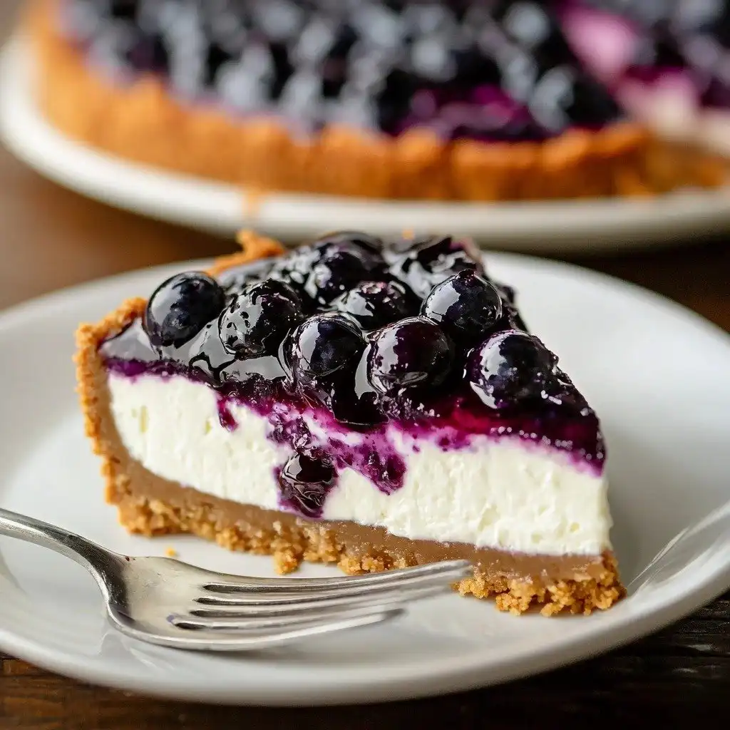 No Bake Blueberry Cheesecake - step by step
