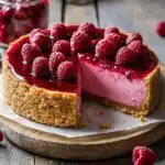 Easy Baked Raspberry Cheesecake (Gluten Free Option)