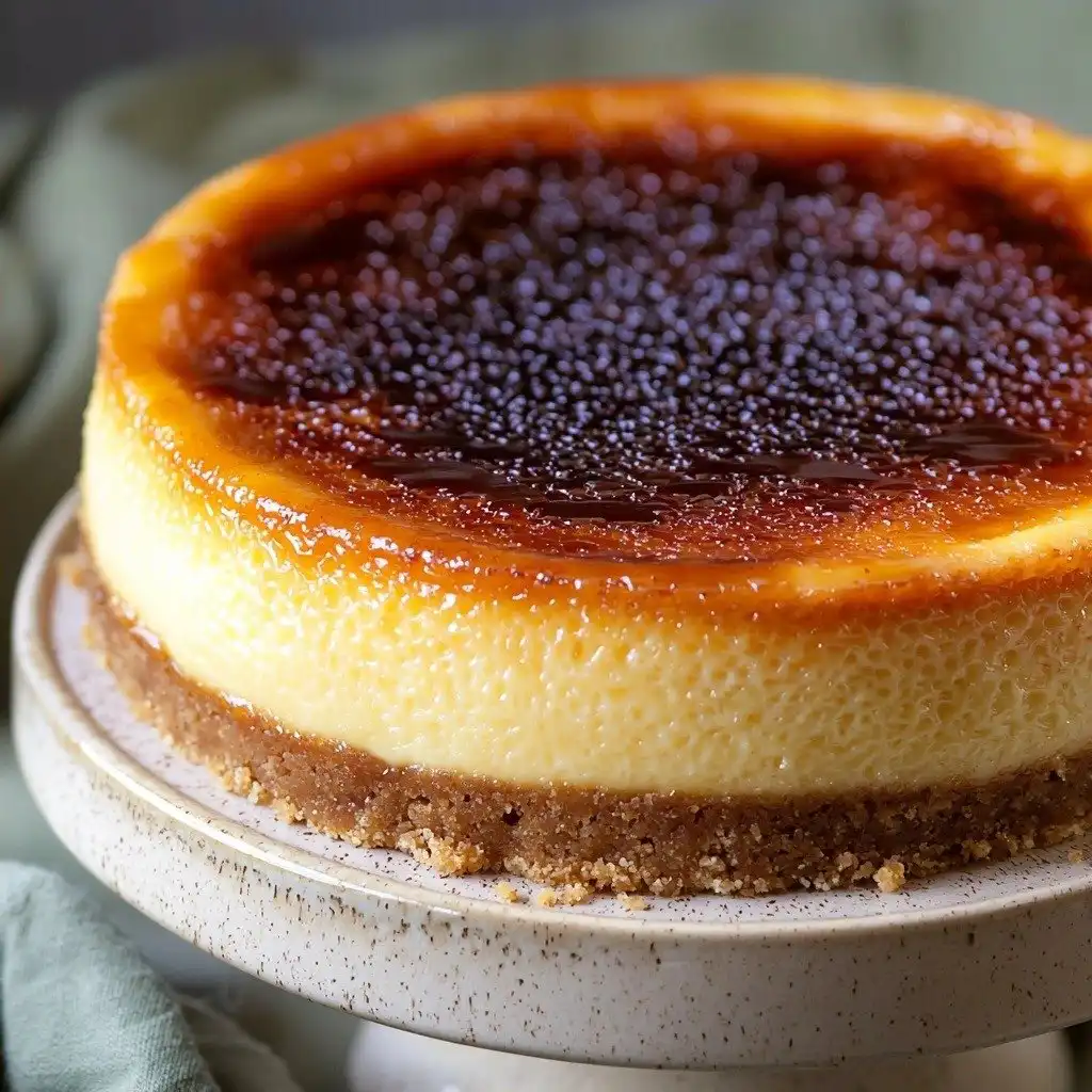 Crème Brûlée Cheesecake - finished dish