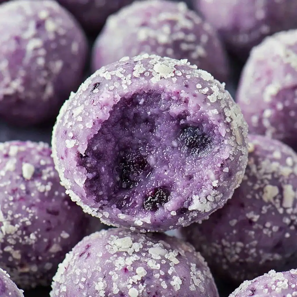 White Chocolate Blueberry Truffles - step by step