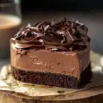 Ridiculously Easy Vegan Chocolate Mousse Cake- No Nuts, No Tofu!