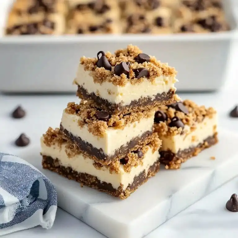 Keto Cookie Dough Cheesecake Bars ✨