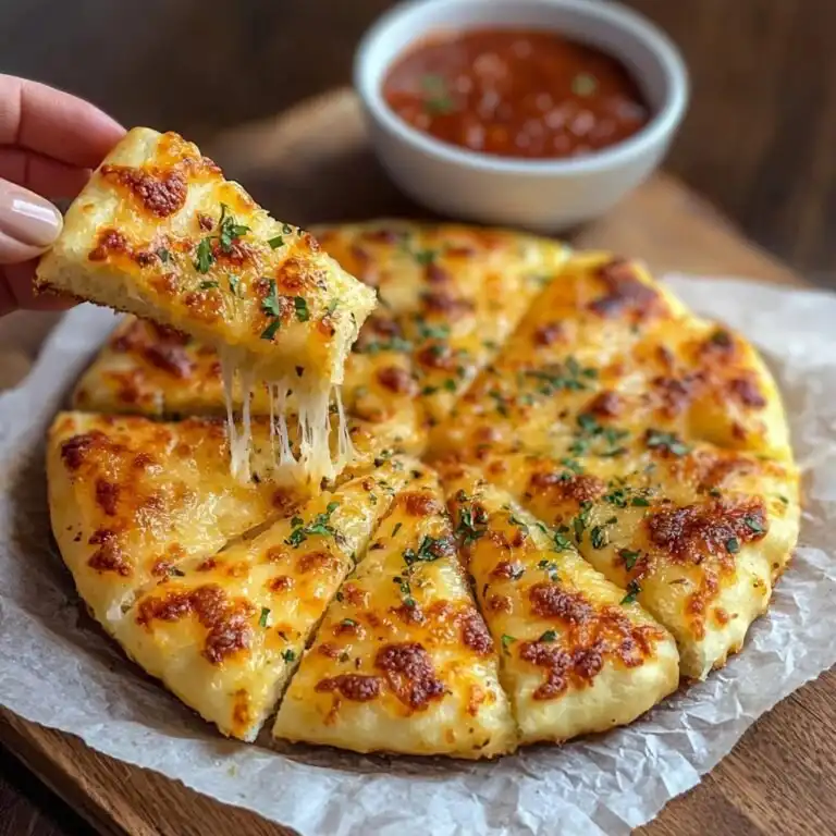 Keto Cheesy Garlic Breadsticks (4 Ingredients)