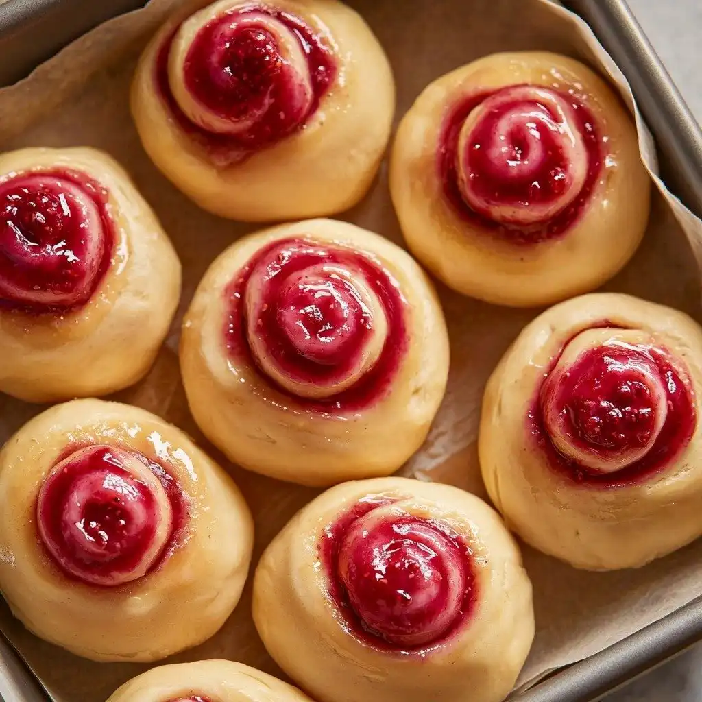 Strawberry Cinnamon Rolls - step by step